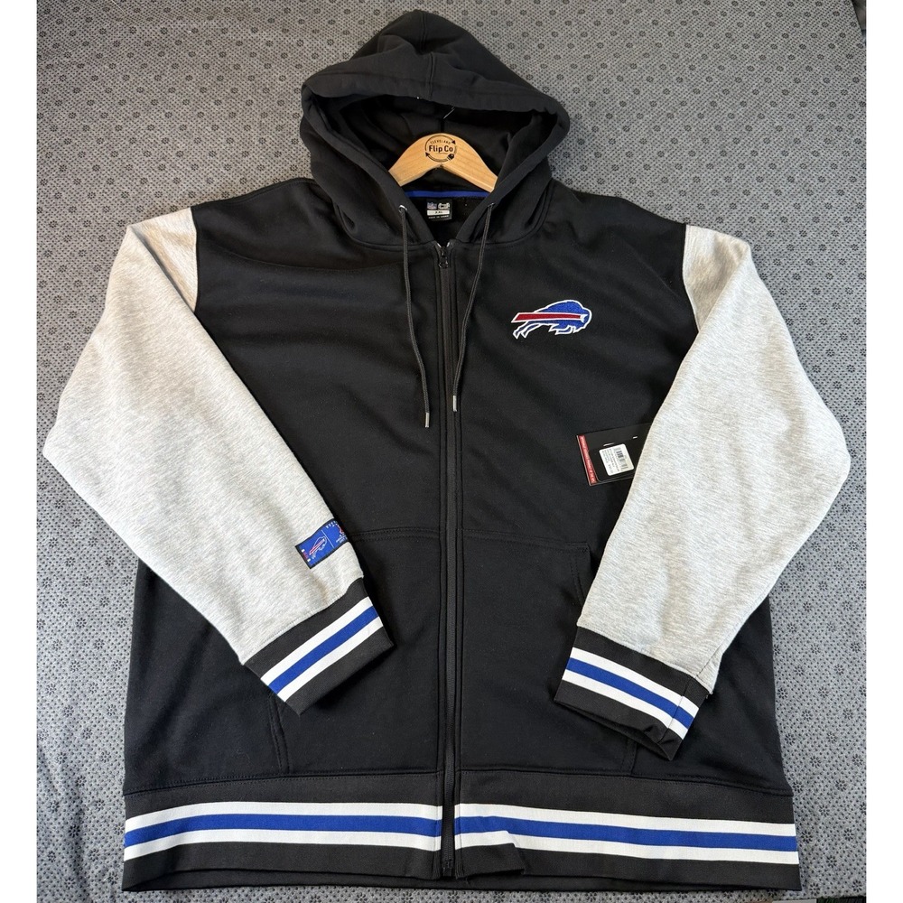 NFL Buffalo Bills Ultra Game Fleece Full Zip Up Hoodie Men's Size XXL